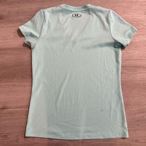 Under Armour Mint Green Tech Twist V Neck T-Shirt Size Small - Picture 4 of 5